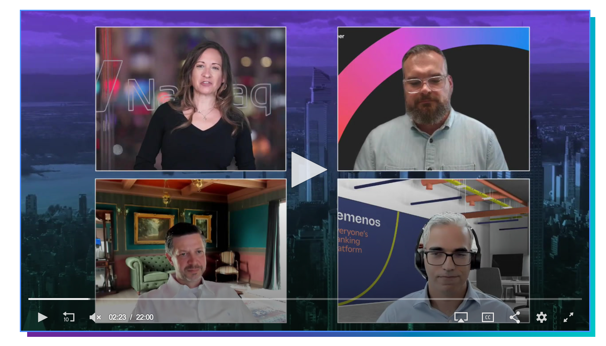 Nasdaq TradeTalks video discussion featuring Micheal Sheehy and other financial-services leaders
