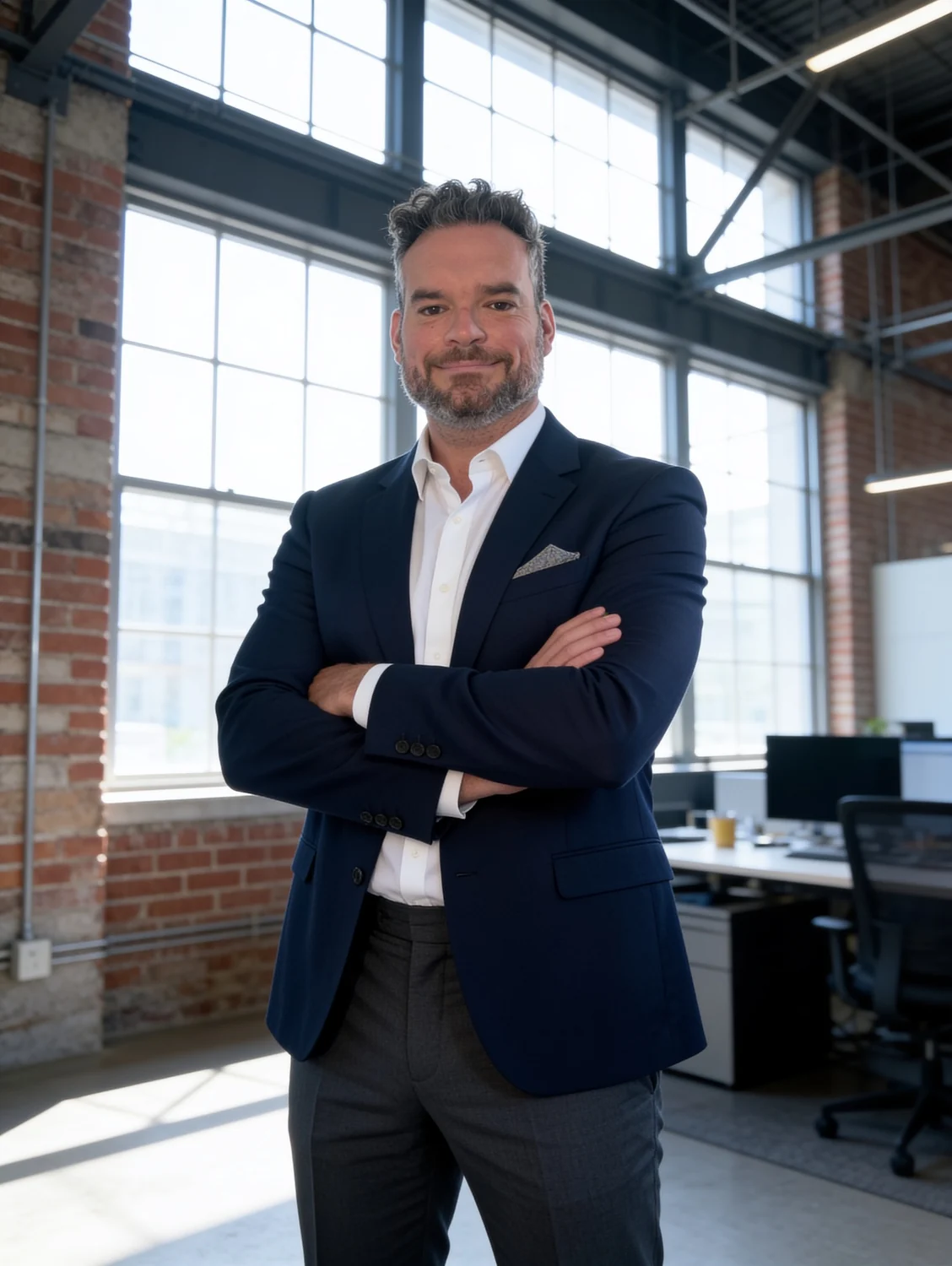 Micheal Sheehy standing in a modern office